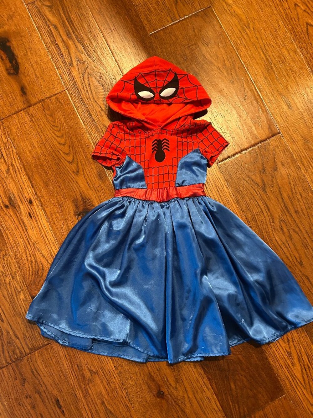 Marvel Dress Girls XS Red Blue SpiderMan Hooded Costume Comic Cosplay Playful